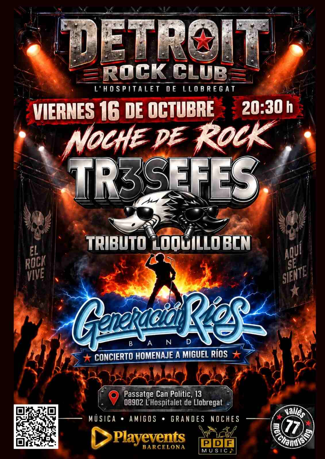Generación Ríos (Miguel Ríos) + Tr3Sefes (Loquillo)